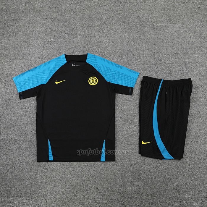 Chandal del Inter Milan Manga Corta 2022-2023 Negro - Pantalon Corto